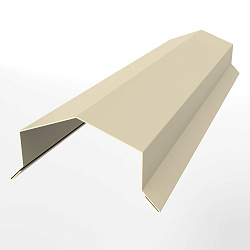 Заборный парапет с капельником угловой оцинкованный с порошковым покрытием 0,45мм RAL 1015