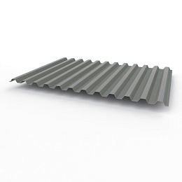 Профнастил С21 0,5х1051мм (RAL 7037) оцинкованный, с полимерным покрытием (полиэстер)