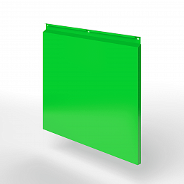 Фасадная металлокассета закрытого типа оцинкованная с порошковым покрытием 0,7x430х420мм RAL 6038 Люминесцентный зелёный