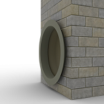 Откос радиусный 0,55 мм (RAL 7003) c порошковым покрытием