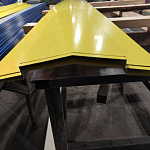 Конек фигурный 0,45 мм RAL 1033 оцинкованный, с порошковым покрытием