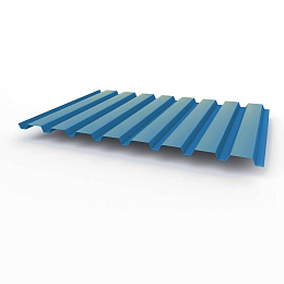 Профнастил С20 - 0,7х1150мм (RAL 5015) оцинкованный, с полимерным покрытием (полиэстер)