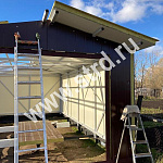 Стеновая трёхслойная сэндвич-панель гладкая 150мм 1190мм с видимым креплением минеральная вата Полиэстер ТермоСпецПанель