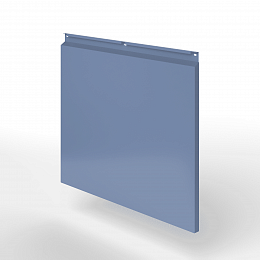 Фасадная металлокассета закрытого типа оцинкованная с порошковым покрытием 0,7x600х1270мм RAL 5014 Голубино-синий