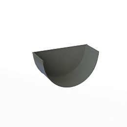 Заглушка желоба водосточного оцинкованная порошок ф120мм RAL 7005