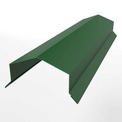 Заборный парапет с капельником угловой оцинкованный с порошковым покрытием 0,45мм RAL 6002