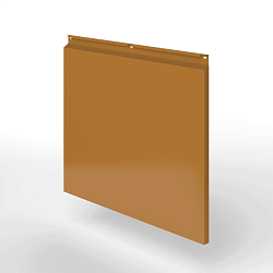 Фасадная металлокассета закрытого типа оцинкованная с порошковым покрытием 0,7x380х370 мм RAL 8001 Охра коричневая
