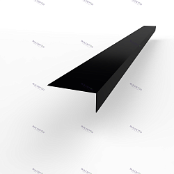Лобовая планка (RAL 9005) оцинкованная, с порошковым покрытием 0,45 мм