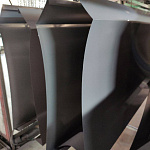 Заборный парапет с капельником угловой оцинкованный с порошковым покрытием 0,45мм RAL 7004