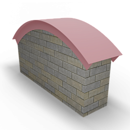 Парапет радиусный 0,45 мм (RAL 3015) полиэстер