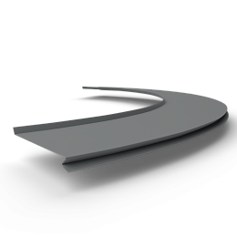 Отлив радиусный 0,5мм RAL 9023 оцинкованный, c порошковым покрытием