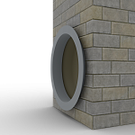 Откос радиусный 0,7 мм (RAL 7045) c порошковым покрытием