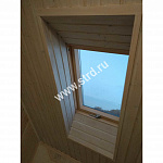 Окно мансардное дерево, лак ручка снизу Fakro FTS-V U2 (V22) Standart 78*140см