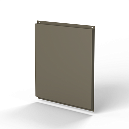 Фасадная металлокассета 795x530 (RAL 7006) открытого типа, с порошковым покрытием 0,7 мм