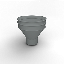 Воронка водосточная ф180х350мм (RAL 7042) водосборная, c порошковым покрытием