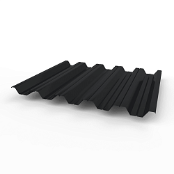 Профнастил НС35 0,5 RAL 9005 оцинкованный, с полимерным покрытием (полиэстер)