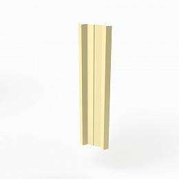 Штакетник оцинкованный с полимерным покрытием 0,4х100мм M-образный прямой RAL 1014