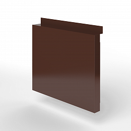 Фасадная металлокассета закрытого типа оцинкованная с порошковым покрытием 0,7x600х1270мм RAL 8016 Махагон коричневый