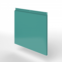 Фасадная металлокассета закрытого типа оцинкованная с порошковым покрытием 0,7x380х815мм RAL 6033 Мятно-бирюзовый