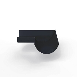 Угол 90 градусов водосточного желоба оцинкованный порошок ф120х400х400мм RAL 7021