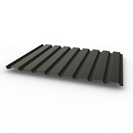 Профнастил С20 - 0,6х1150мм (RAL 7022) оцинкованный, с полимерным покрытием (Полиэстер)