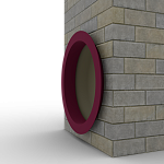 Откос радиусный 1 мм (RAL 4004) c порошковым покрытием