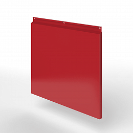 Фасадная металлокассета закрытого типа оцинкованная с порошковым покрытием 0,7x430х420мм RAL 3002 Карминно-красный