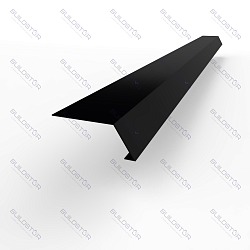 Карнизная планка RAL 9005 оцинкованная c порошковым покрытием 0,45мм