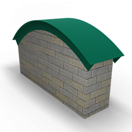 Парапет радиусный 0,5 мм (RAL 6016) полиэстер