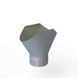Воронка желоба оцинкованная накладная порошок ф120мм RAL 7001