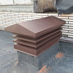 Дымник на трубу с жалюзи оцинкованный с полимерным покрытием до 2400мм RAL 7024