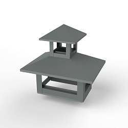 Дымник на трубу двойной оцинкованный с полимерным покрытием до 1200мм RAL 7005