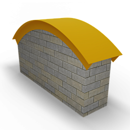 Парапет радиусный 0,7 мм (RAL 1006) полиэстер