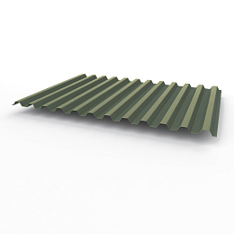 Профнастил С21 0,4х1051мм (RAL 7009) оцинкованный, с полимерным покрытием (полиэстер)