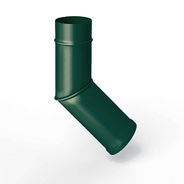 Колено водосточное оцинкованное порошок ф90мм RAL 6005