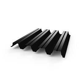 Профнастил Н75 - 0,7 (RAL 9005) с полимерным покрытием (полиэстер)