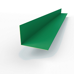 Планка угла внутренняя RAL 6032 оцинкованная c порошковым покрытием 0,45мм