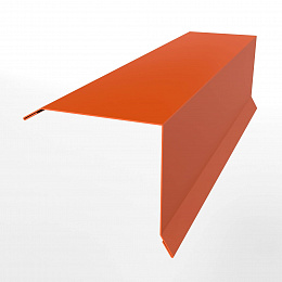 Планка примыкания нижняя для кровли 0,45 мм (RAL 2004) оцинкованная, с порошковым покрытием