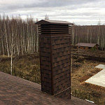 Дымник на трубу с жалюзи оцинкованный с полимерным покрытием до 2800мм RAL 3003