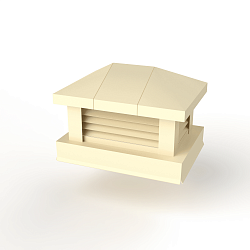 Дымник на трубу с жалюзи оцинкованный с полимерным покрытием до 1200мм RAL 1015