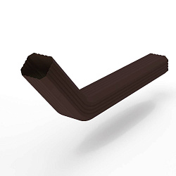 Труба прямоугольная с коленом водосточная полиэстер Grand Line Vortex 3000мм RAL 8017