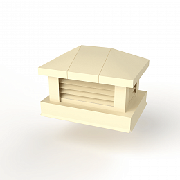 Дымник на трубу с жалюзи оцинкованный с полимерным покрытием до 1200мм RAL 1015