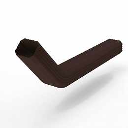 Труба прямоугольная с коленом водосточная полиэстер Grand Line Vortex 3000мм RAL 8017