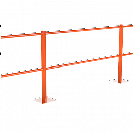 Ограждение кровельное парапетное 600-25-1-1,5-2 холоднокатанная сталь с порошковым покрытием RAL 2004