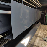 Заборный парапет с капельником угловой оцинкованный с порошковым покрытием 0,45мм RAL 7005