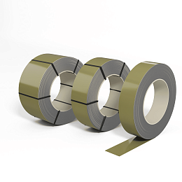 Лента оцинкованная (Штрипс) 0,9 мм (RAL 1020) с полимерным покрытием (полиэстер)