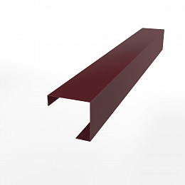 Планка угла внутреннего составная нижняя для металлосайдинга блокхаус оцинкованная с полимерным покрытием 0,45мм RAL 3005