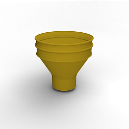 Воронка водосточная ф216х350мм (RAL 1005) водосборная, c порошковым покрытием