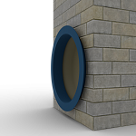 Откос радиусный 0,55 мм (RAL 5001) c порошковым покрытием