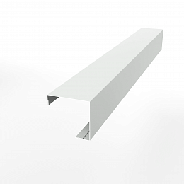 Планка угла внутреннего составная нижняя для металлосайдинга блокхаус оцинкованная с полимерным покрытием 0,45мм RAL 9003